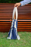 Bolsa Wallow Jeans com Alça de Couro Off White