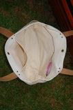 Bolsa Wallow Bege com Alça de Couro Off White