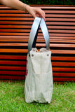 Bolsa Wallow Verde com Alça de Couro Prata