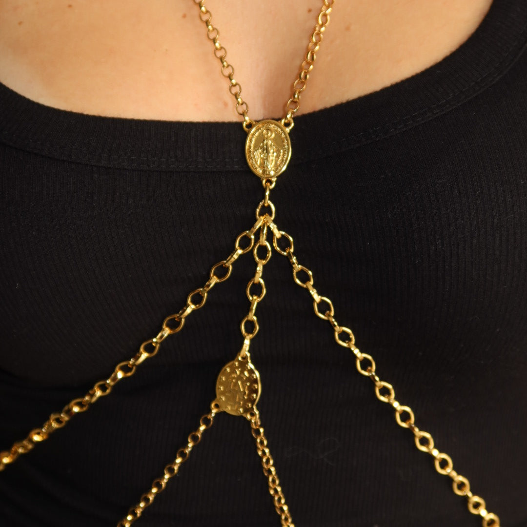 Body Chain Nossa Senhora Dourado