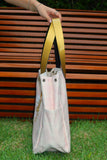 Bolsa Wallow Lilac com Alça de Couro Dourado
