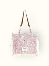 Bolsa Katrin Arabesque Terracota com Alças de Corrente e Couro Bronze