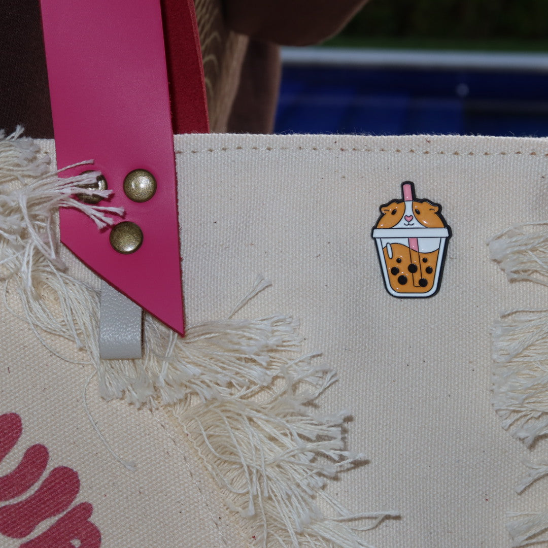 Bolsa Wallow Good Vibes Rosa com Alça de Couro Rosa com Zíper