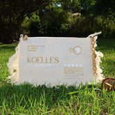 Necessaire Flat Azul Estampada (Dourado e Branco)