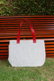 Bolsa Nuna Aqua com Alças de Couro Vermelho
