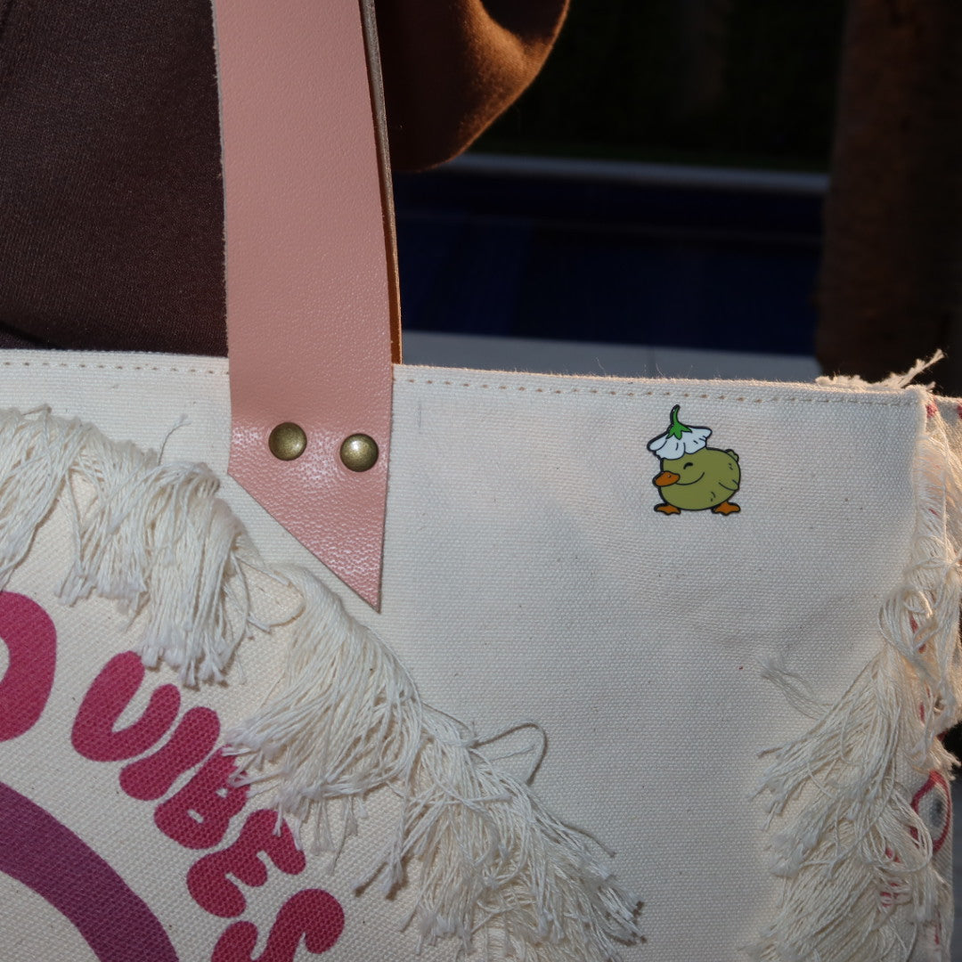 Bolsa Wallow Good Vibes Rosa com Alça de Couro Rosa Claro com Zíper