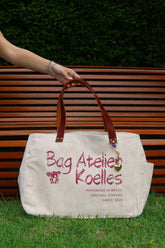 Bolsa Wallow Lilac com Alça de Couro Marrom