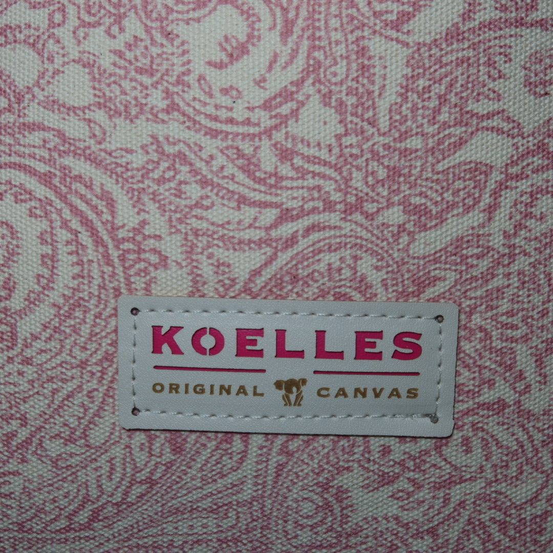 Bolsa Katrin Arabesque Rosa com Alças de Corrente e Couro Vinho