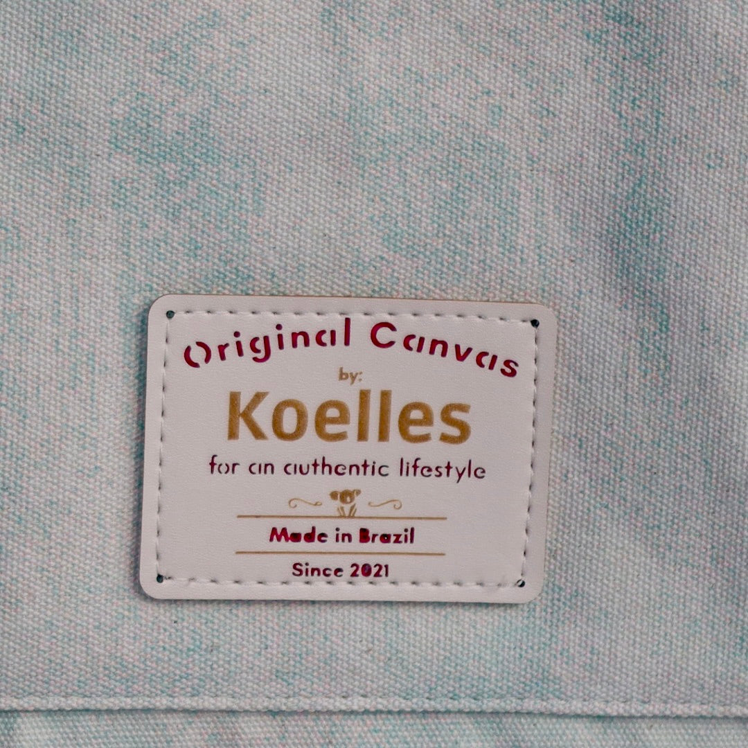 Bolsa Katrin Aqua com Alças de Corrente e Couro Marrom