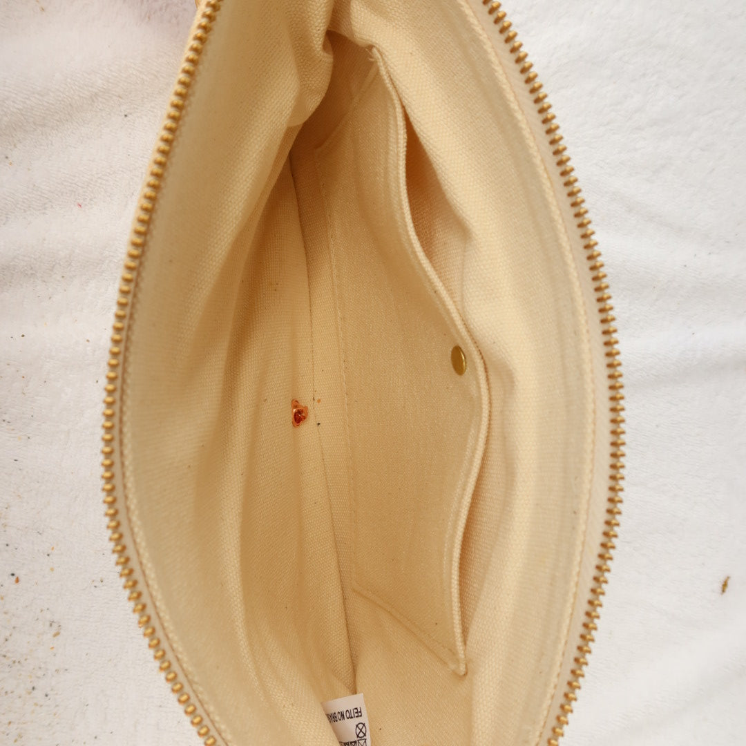 Necessaire Flat Verde (Marinho e Dourado)