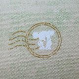 Necessaire Flat Verde Estampada (Dourado e Branco)