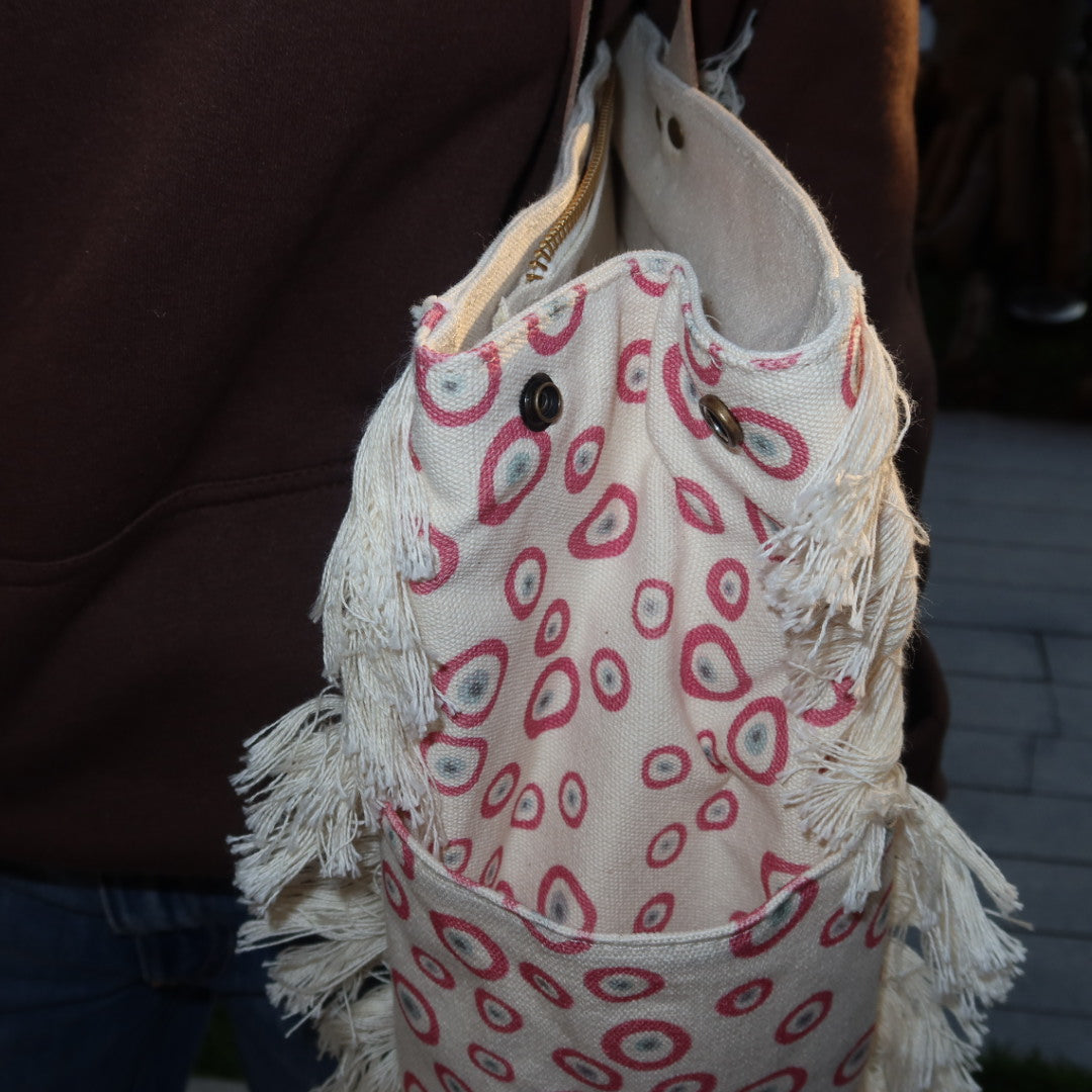 Bolsa Wallow Good Vibes Rosa com Alça de Couro Rosa Claro com Zíper