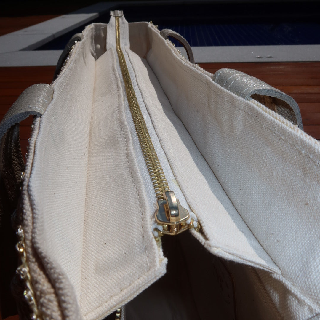 Bolsa Wallow Verde Gold Edition com Zíper