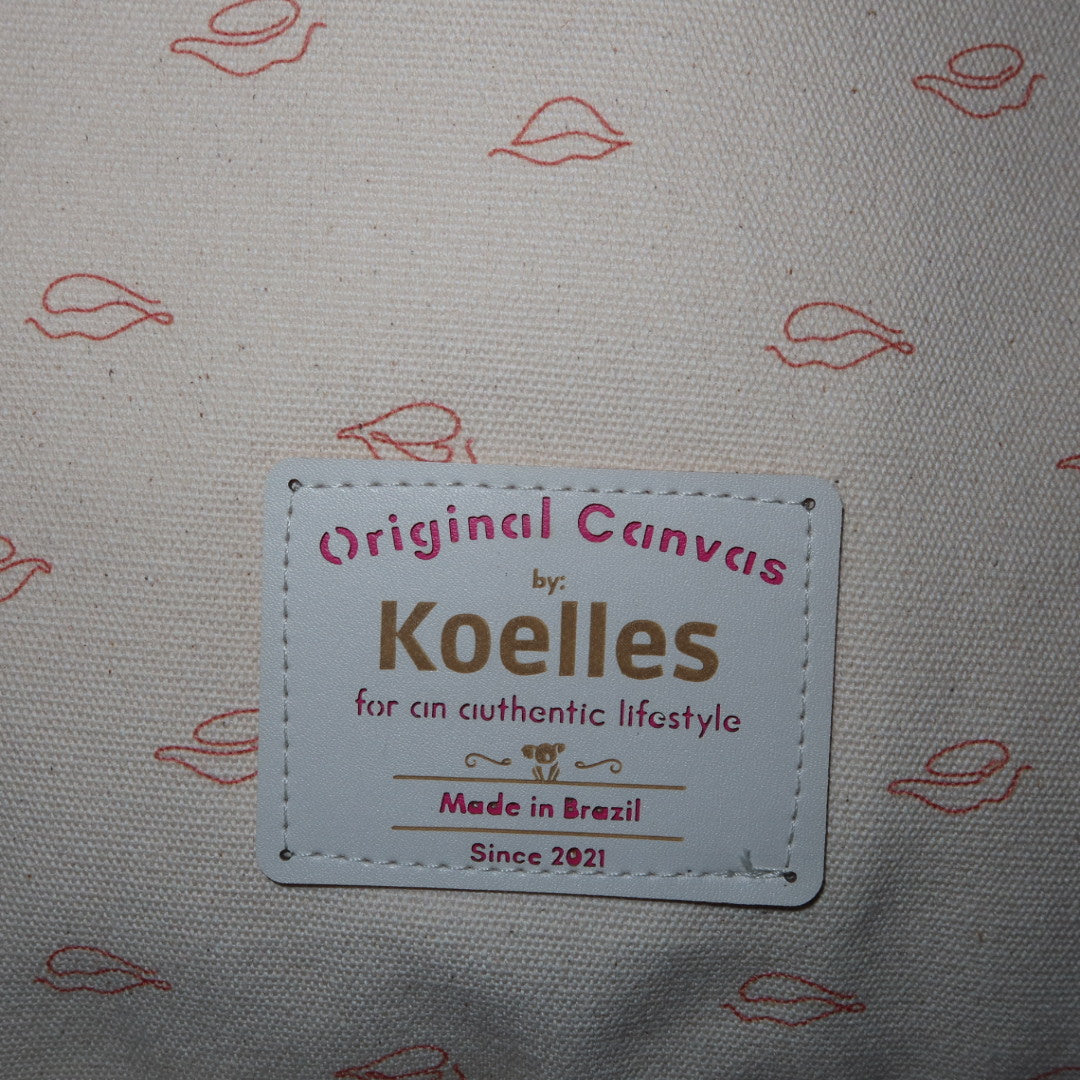 Bolsa Wallow Beijinho Rosa com Alça de Couro Marrom