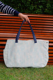 Bolsa Wallow Aqaua com Alça de Couro Marinho
