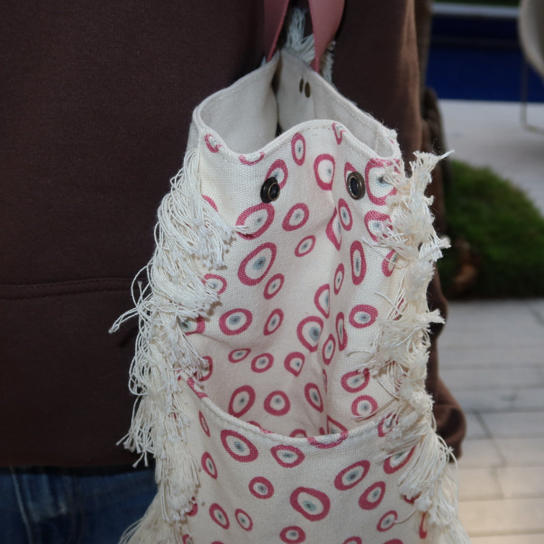 Bolsa Wallow Good Vibes Rosa com Alça de Couro Rosa Claro com Zíper
