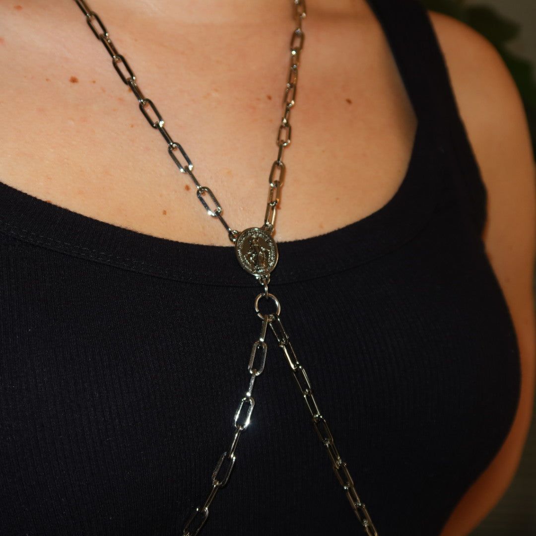 Body Chain Nossa Senhora Prata