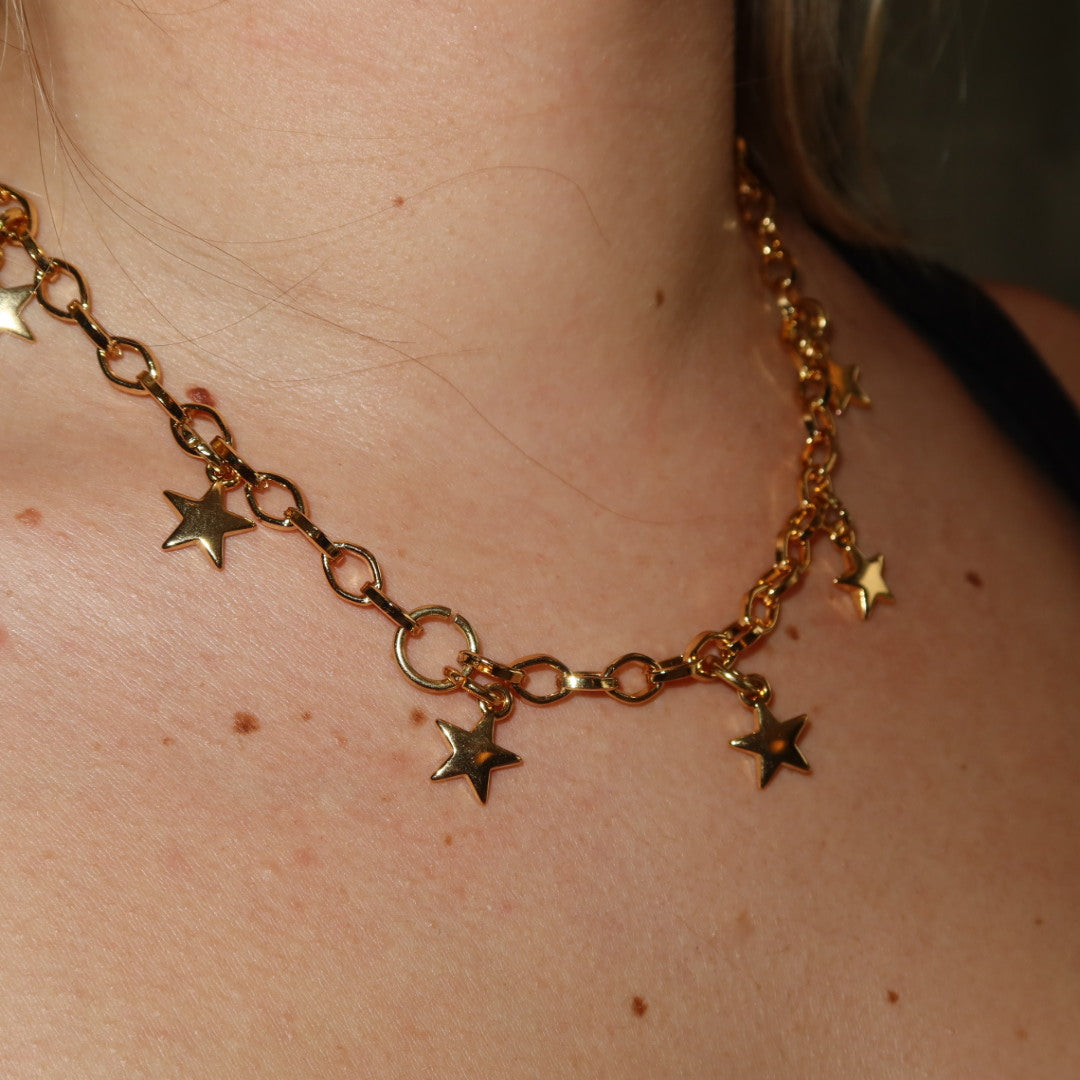 Colar Estrelinhas Dourado