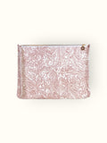 Bolsa Katrin Arabesque Terracota com Alças de Corrente e Couro Marrom Escuro