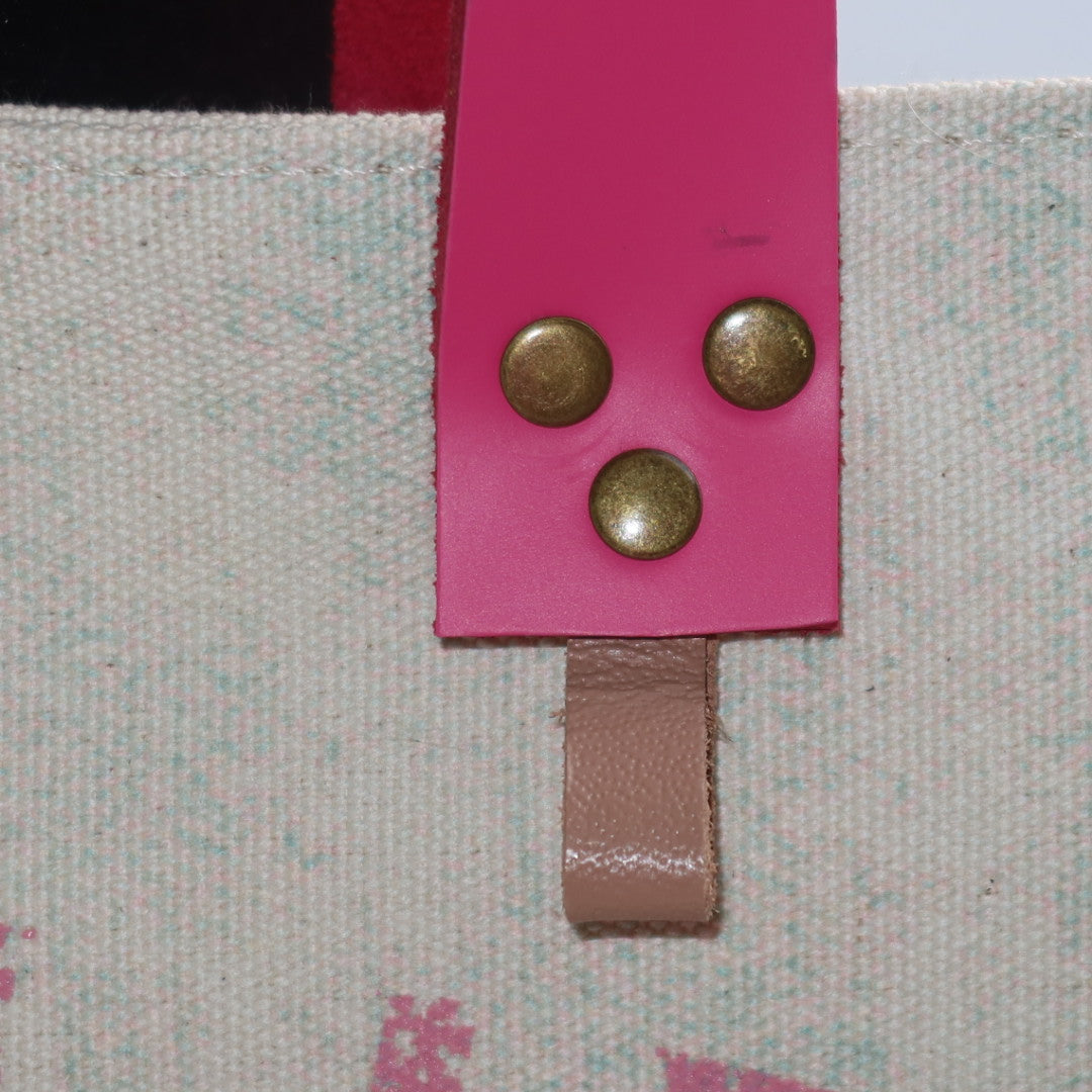 Bolsa Wallow Aqua com Alça de Couro Rosa