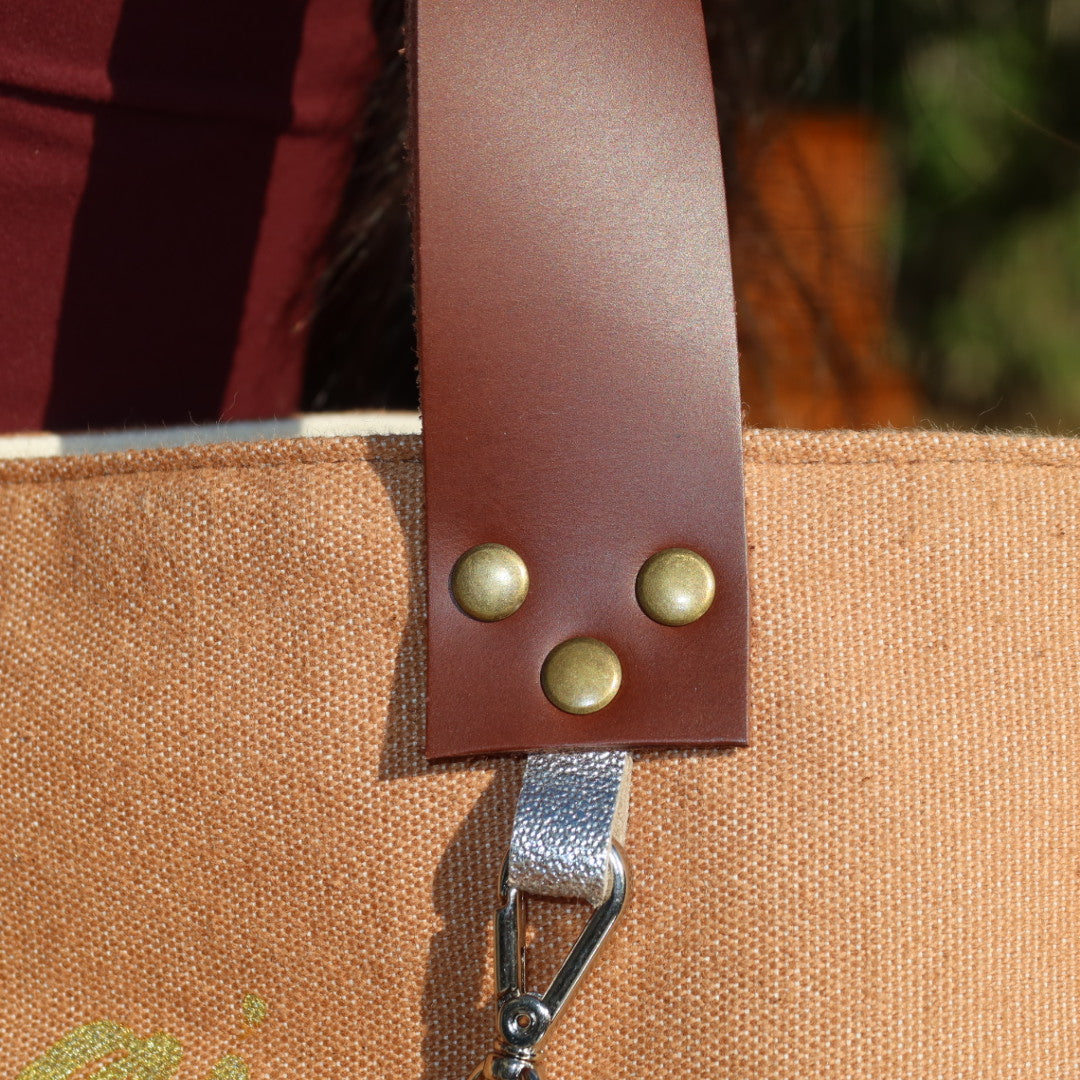 Bolsa Wallow Caramelo com Alça de Couro Marrom