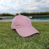 Boné Rosa com Branco