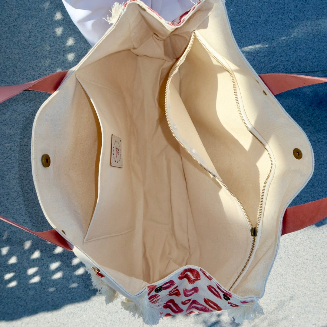 Bolsa Wallow Marilyn com Alça de Couro Off White
