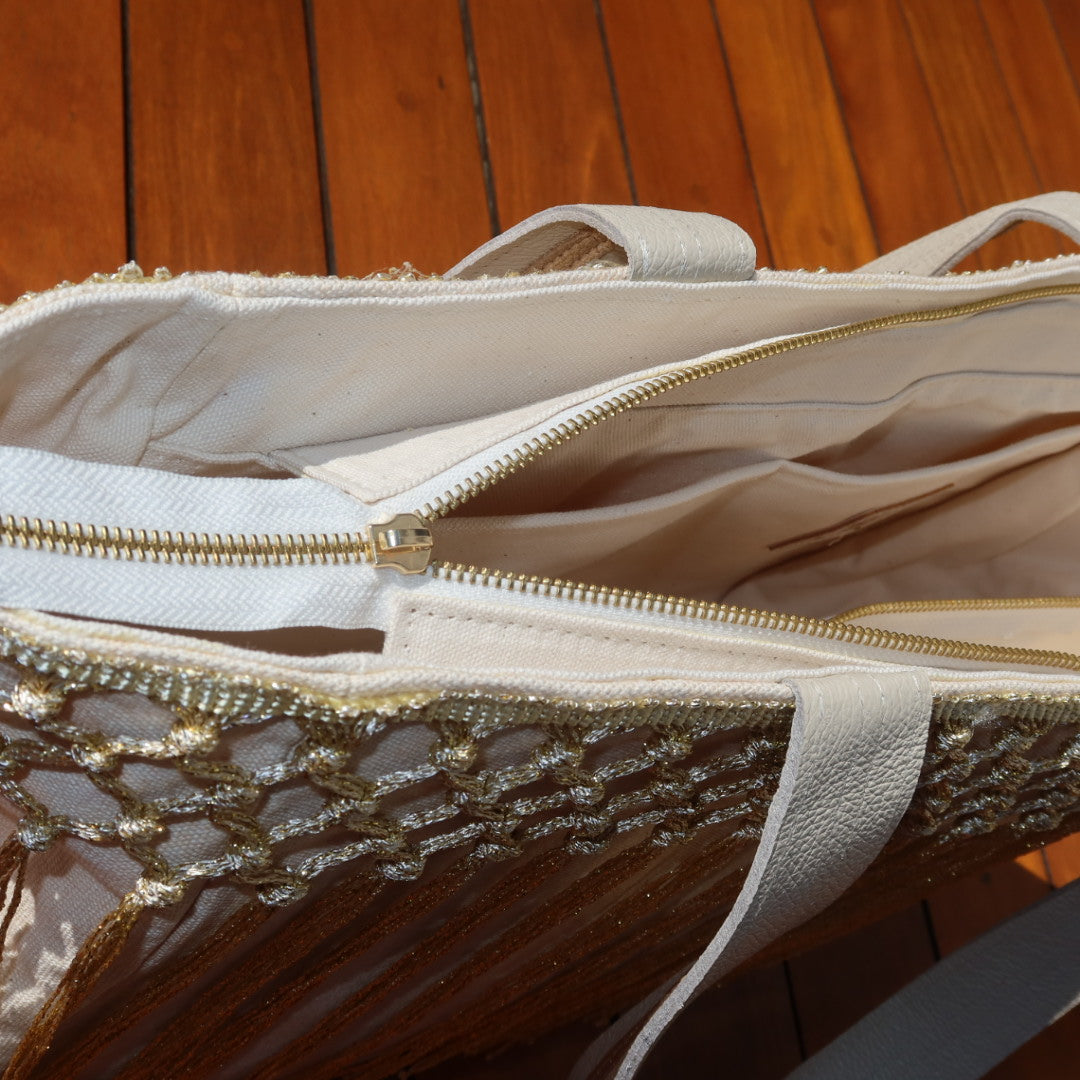 Bolsa Nuna Rosa Gold Edition com Zíper