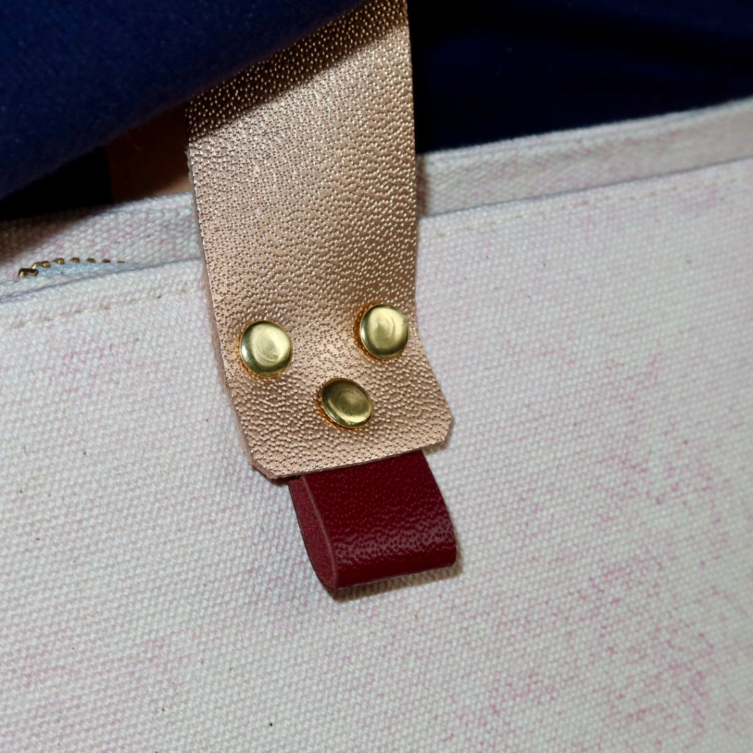Bolsa Nuna Lilac com Alças de Couro Rose Gold