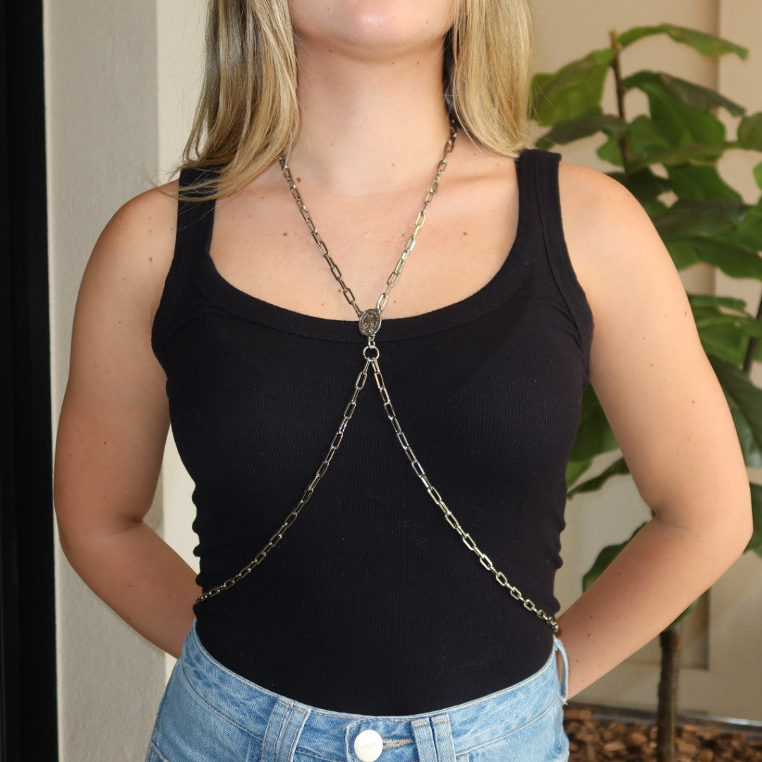 Body Chain Nossa Senhora Prata