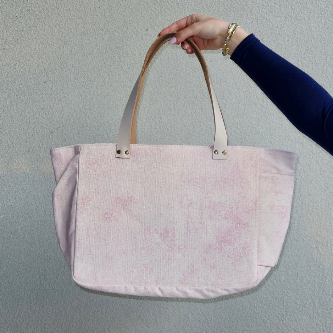 Bolsa Nuna Lilac com Alças de Couro Off White