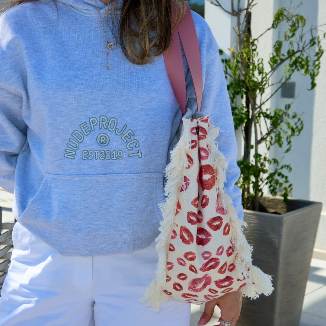 Bolsa Wallow Marilyn com Alça de Couro Rosa Claro