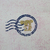 Necessaire Flat Lilac Estampada (Marinho e Dourado)