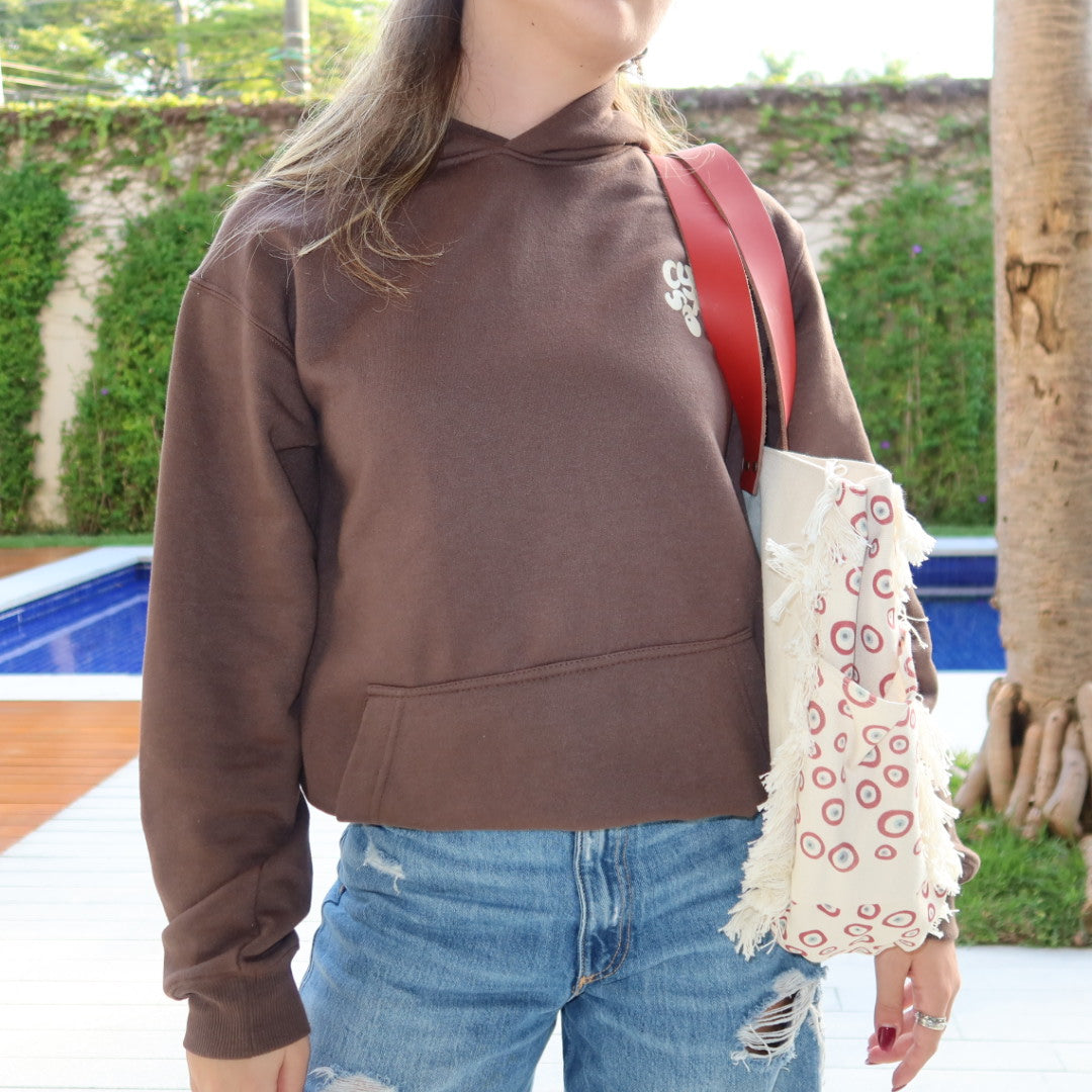 Bolsa Wallow Good Vibes Vermelho com Alça de Couro Vermelho