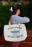 Bolsa Nuna Azul com Alças de Couro Off White