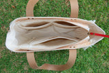 Bolsa Nuna Laranja com Alças de Couro Off White com Zíper