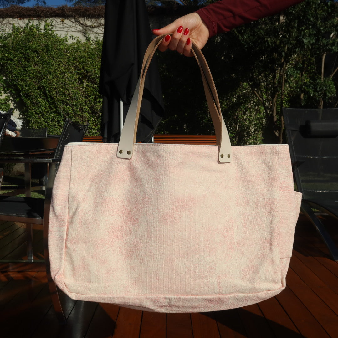 Bolsa Wallow Lilac com Alça de Couro Off White