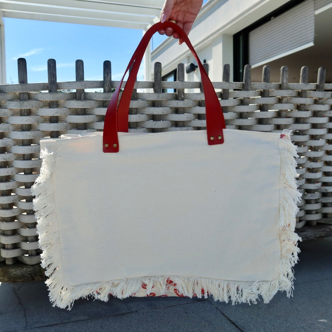 Bolsa Wallow Marilyn com Alça de Couro Vermelho com Zíper