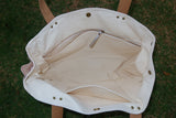 Bolsa Wallow Lilac com Alça de Couro Off White