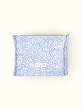 Bolsa Katrin Arabesque Azul com Alças de Corrente e Couro Prata