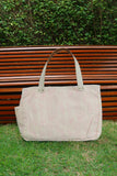 Bolsa Wallow Lilac com Alça de Couro Off White