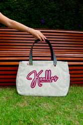 Bolsa Wallow Verde com Alça de Couro Prata