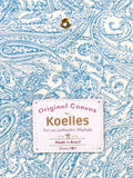 Bolsa Katrin Arabesque Turquesa com Alças de Corrente e Couro Azul Claro