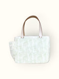 Bolsa Nuna Verde com Alças de Couro Off White