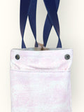 Bolsa Nuna Lilac com Alças de Couro Marinho