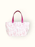 Bolsa Nuna Rosa com Alças de Couro Rosa
