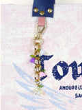 Bolsa Nuna Lilac com Alças de Couro Marinho