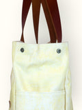 Bolsa Wallow Amarela com Alça de Couro Marrom