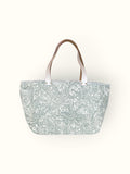 Bolsa Nuna Arabesque Verde com Alças de Couro Off White