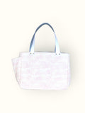 Bolsa Nuna Lilac com Alças de Couro Branca